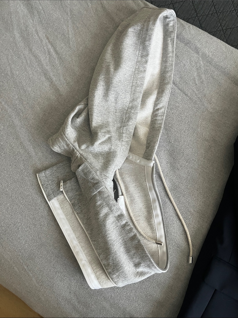 Hooded Gray Fleece Dickey by Veronica Beard